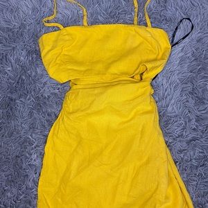 Summer Yellow Mustard Dress